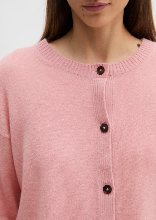 Regular cashmere cardigan — Natural Rose