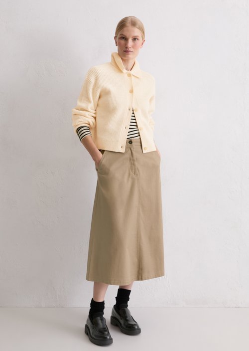 Relaxed cardigan — Raw Cream