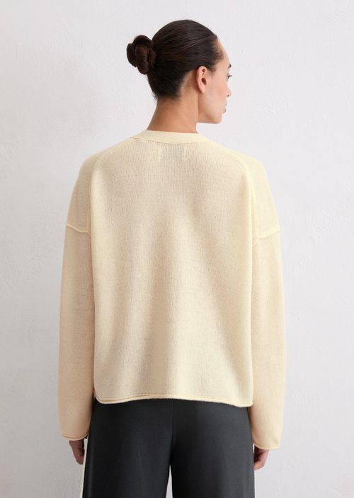 Cardigan oversized — Raw Cream