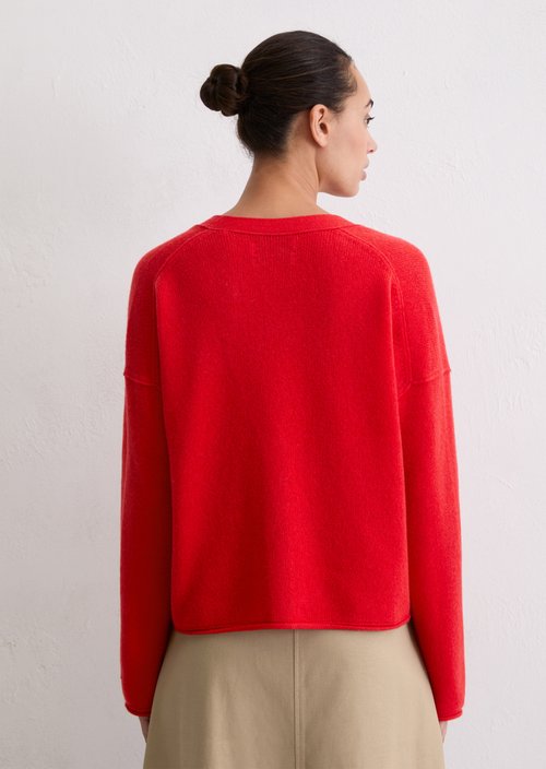 Cardigan oversized — Bright Red