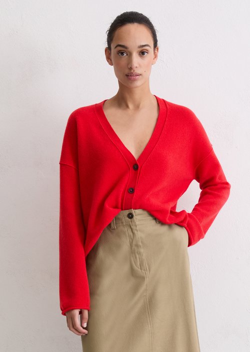 Cardigan oversized — Bright Red