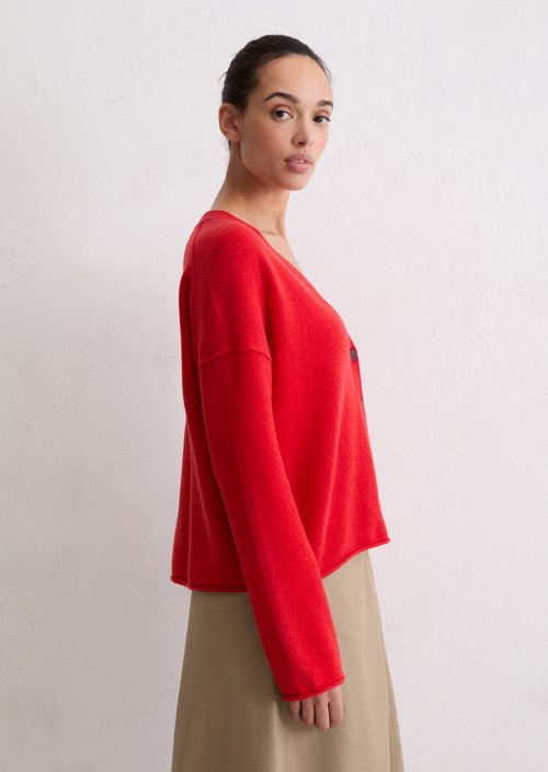 Cardigan oversized — Bright Red