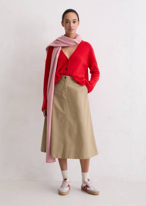 Cardigan oversized Bright Red in front view