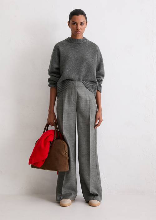 Kaschmirpullover regular Warm Granite Melange in Frontalansicht