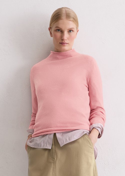 Cashmere sweater regular — Natural Rose