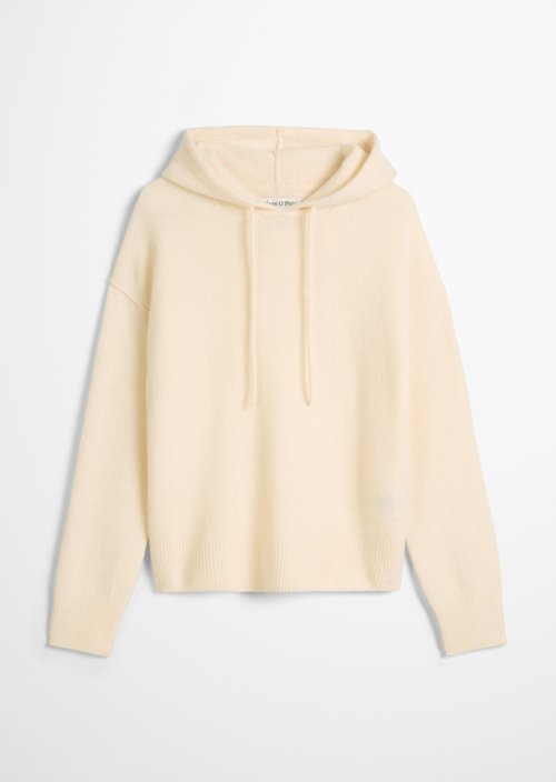 Regular knit hoodie — Raw Cream