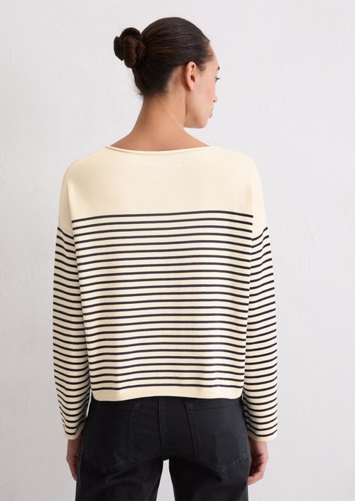 Striped sweater loose — Offwhite