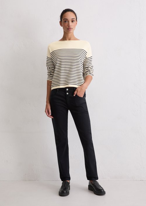 Striped sweater loose — Offwhite