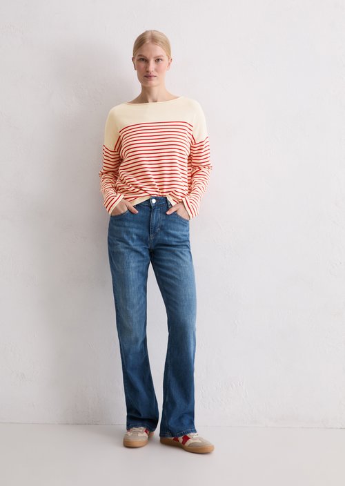 Striped sweater loose — Offwhite