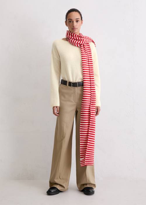 Grote trui Raw Cream in vooraanzicht