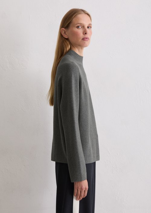 Seamless sweater loose — Warm Granite Melange