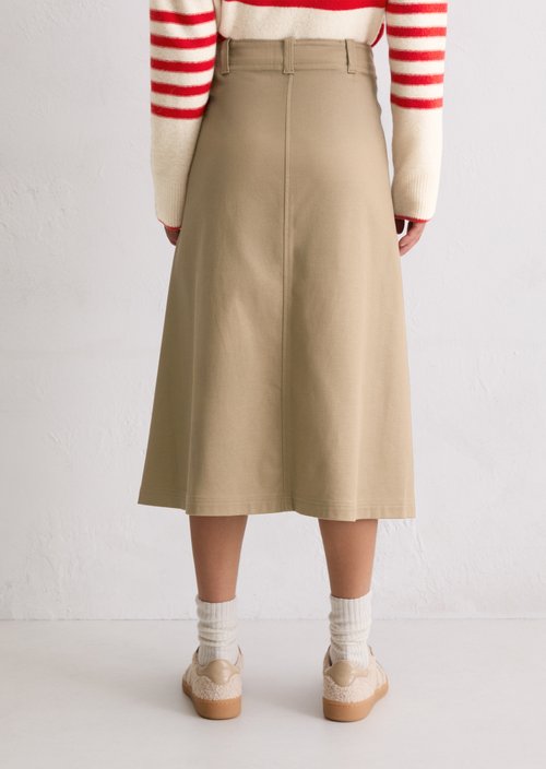 Midi skirt A-Shape — Soft Mocca