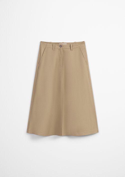 Midi skirt A-Shape — Soft Mocca