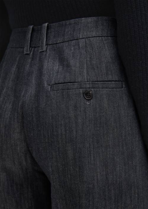 Broek met wijde pijpen Dark Blue in detailaanzicht