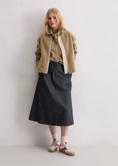 Uitlopende rok Dark Blue in vooraanzicht