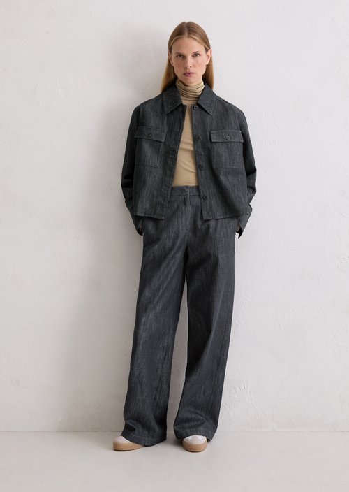 Indoor jacket boxy shape — Dark Blue