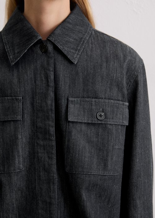 Indoor jacket boxy shape — Dark Blue