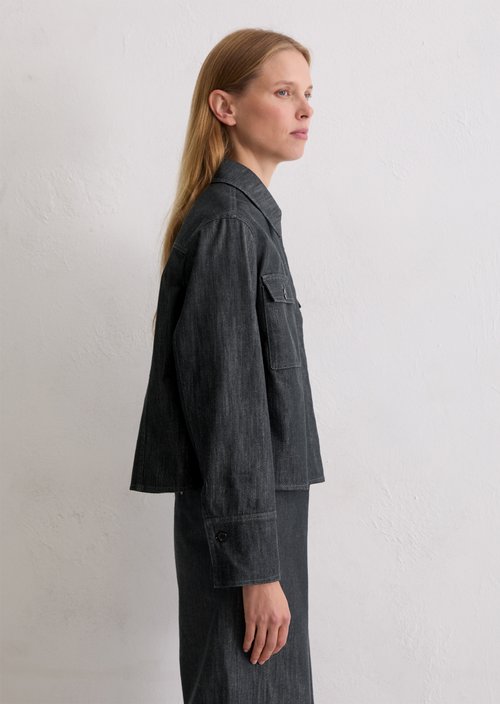 Indoor jacket boxy shape — Dark Blue
