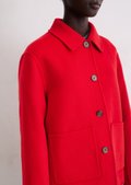 Shirt jacket regular made from fine wool doubleface - red | Wool
