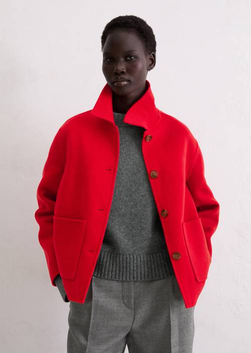 Veste chemise regular Bright Red en vue de face