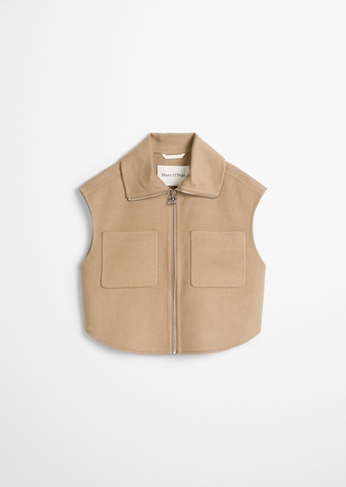 Zip vest relaxed — Soft Mocca