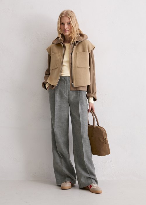Zip vest relaxed — Soft Mocca