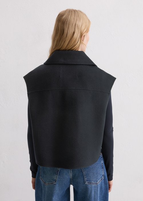 Zip vest relaxed — Deep Night Blue