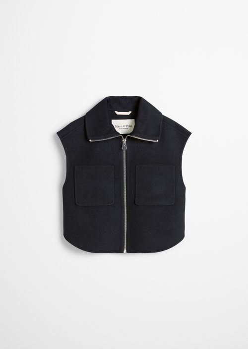 Zip vest relaxed — Deep Night Blue