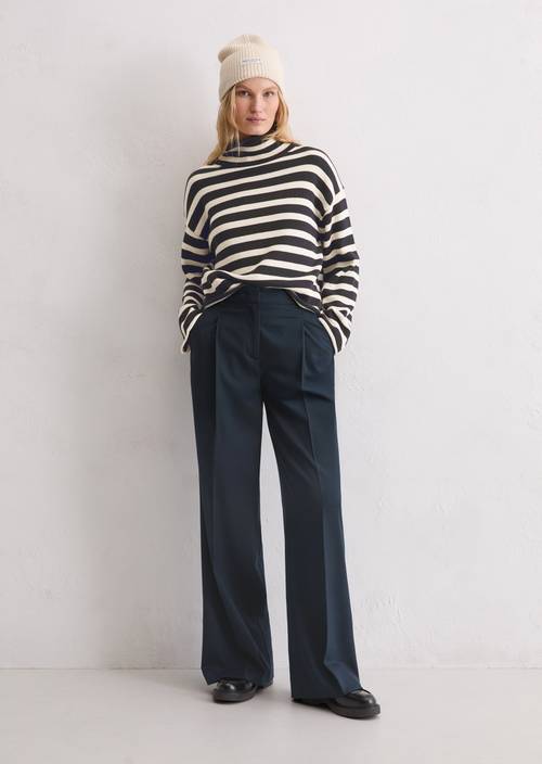 Pantalon de costume wide leg Deep Night Blue en vue de face