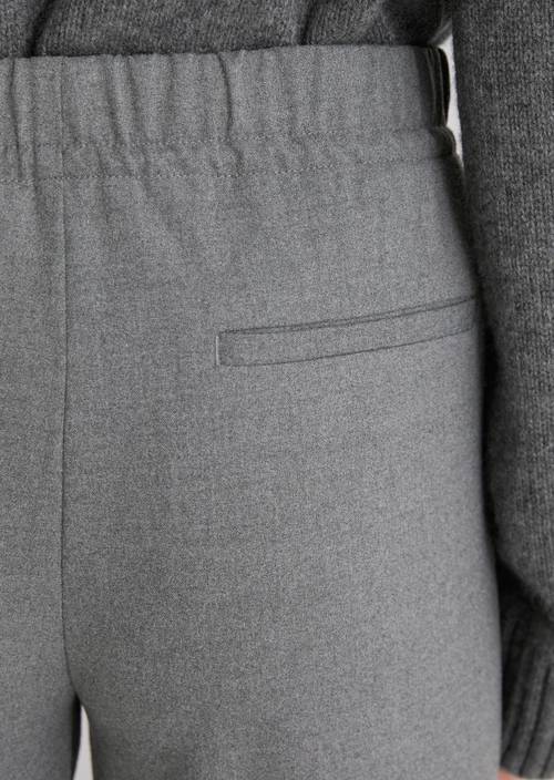Joggpants en flanelle relaxed Warm Granite Melange en vue détaillée