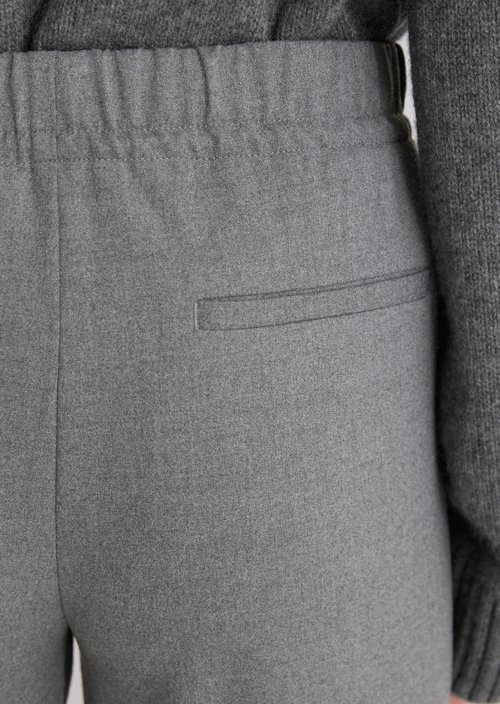 Relaxed flannel joggers — Warm Granite Melange
