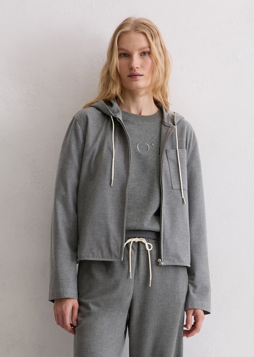 Indoor hooded jacket regular — Warm Granite Melange