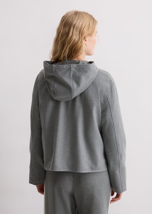 Indoor hooded jacket regular — Warm Granite Melange