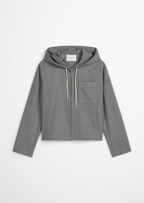 Indoor hooded jacket regular — Warm Granite Melange