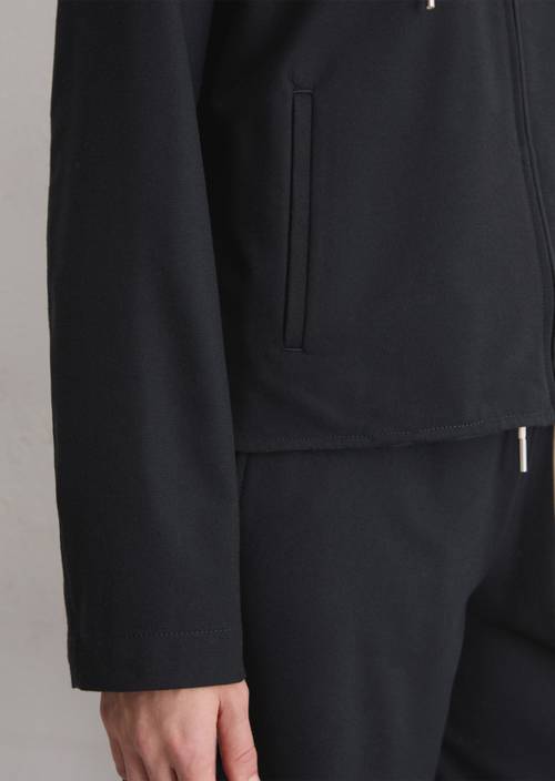 Binnenjas met capuchon regular Deep Night Blue in detailaanzicht