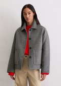 Shirt jacket regular made from fine wool doubleface - gray | Wool