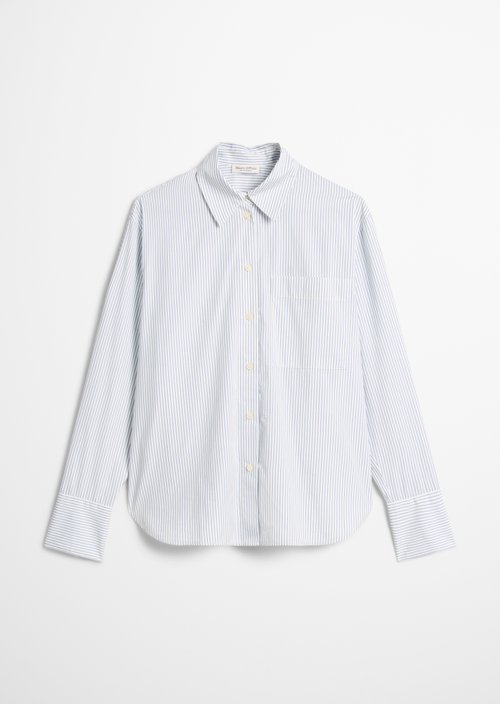 Oversize striped blouse — Bright Blue