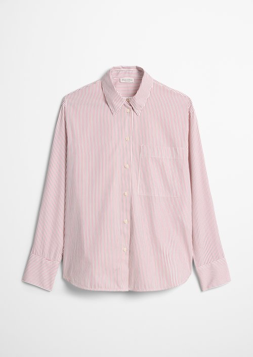 Oversize striped blouse — Medium Red