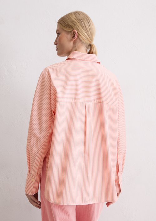 Oversize striped blouse — Medium Pink