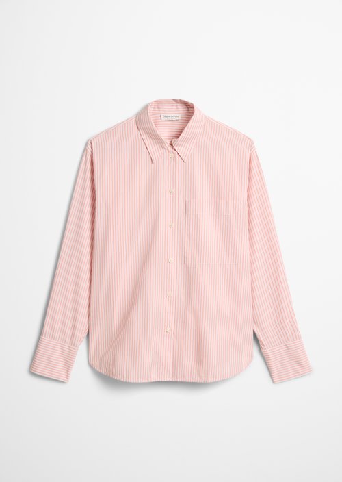 Oversize striped blouse — Medium Pink