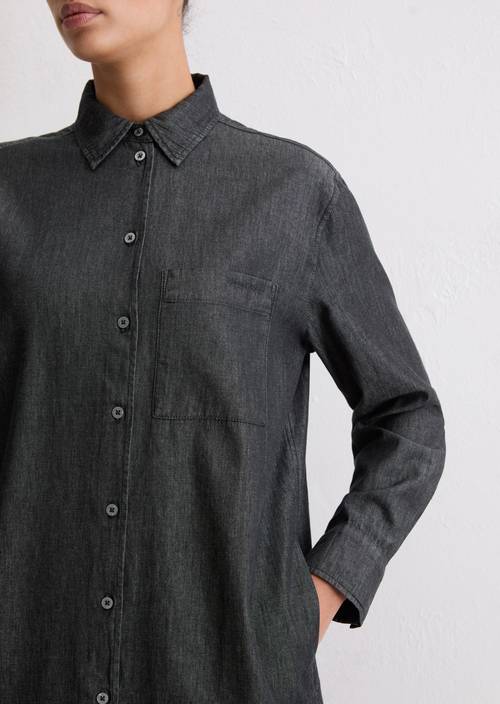 Abito a camicia regular Dark Blue in vista dettagliata