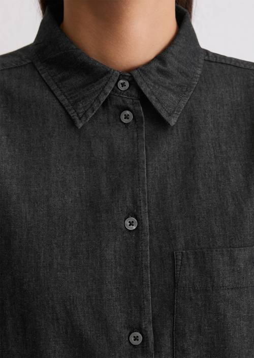 Relaxed blouse Dark Blue in detail view