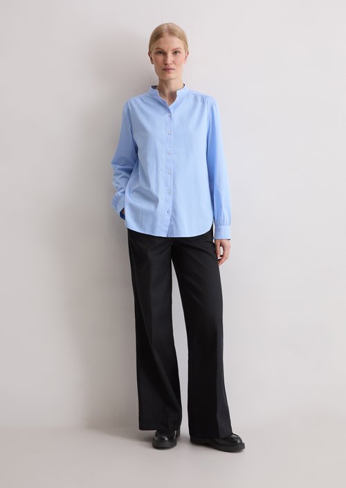 Relaxed stand-up collar blouse — Sunny Sea