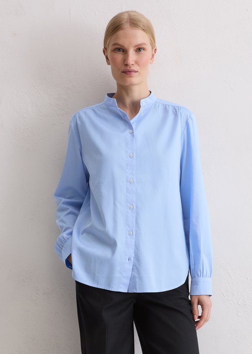 Relaxed stand-up collar blouse — Sunny Sea