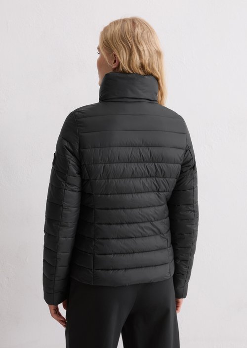 Lightweight quilted jacket fitted — Black