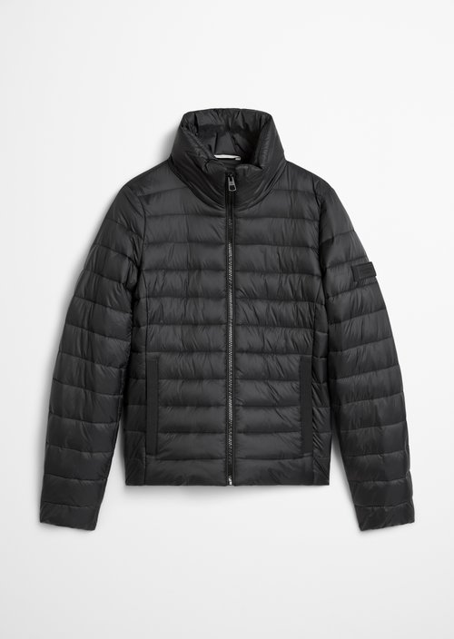 Lightweight quilted jacket fitted — Black