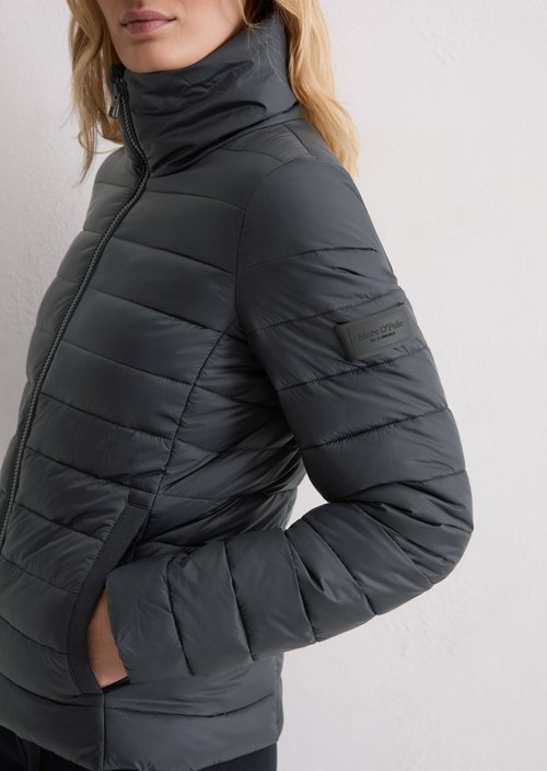Lightweight quilted jacket fitted — Deep Night Blue