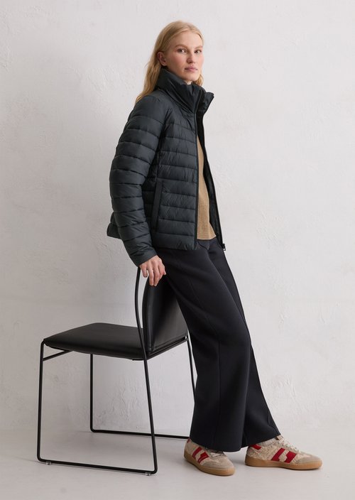 Lightweight quilted jacket fitted — Deep Night Blue