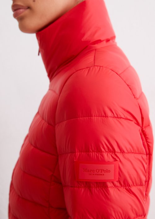 Lightweight quilted jacket fitted — Bright Red