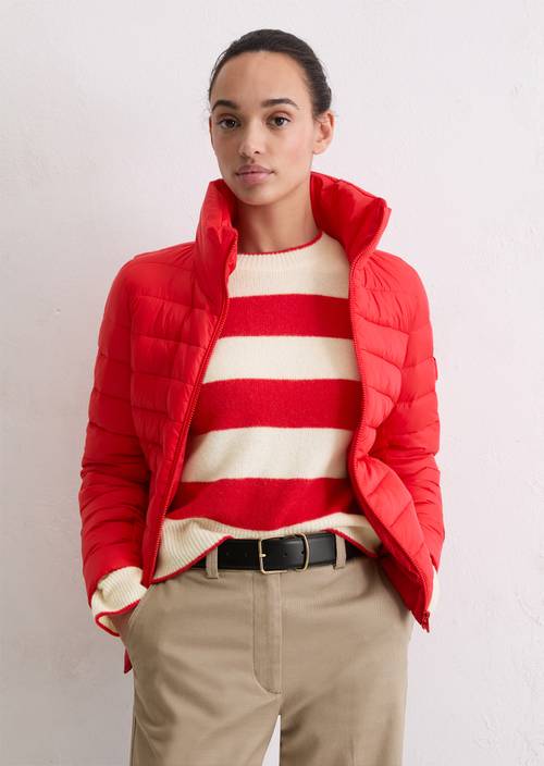 Veste matelassée légère fitted Bright Red en vue de face